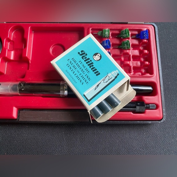 Pelikan Technos Technical Pen Kit Vintage German Made Atomic Mid-Century - Picture 7 of 7